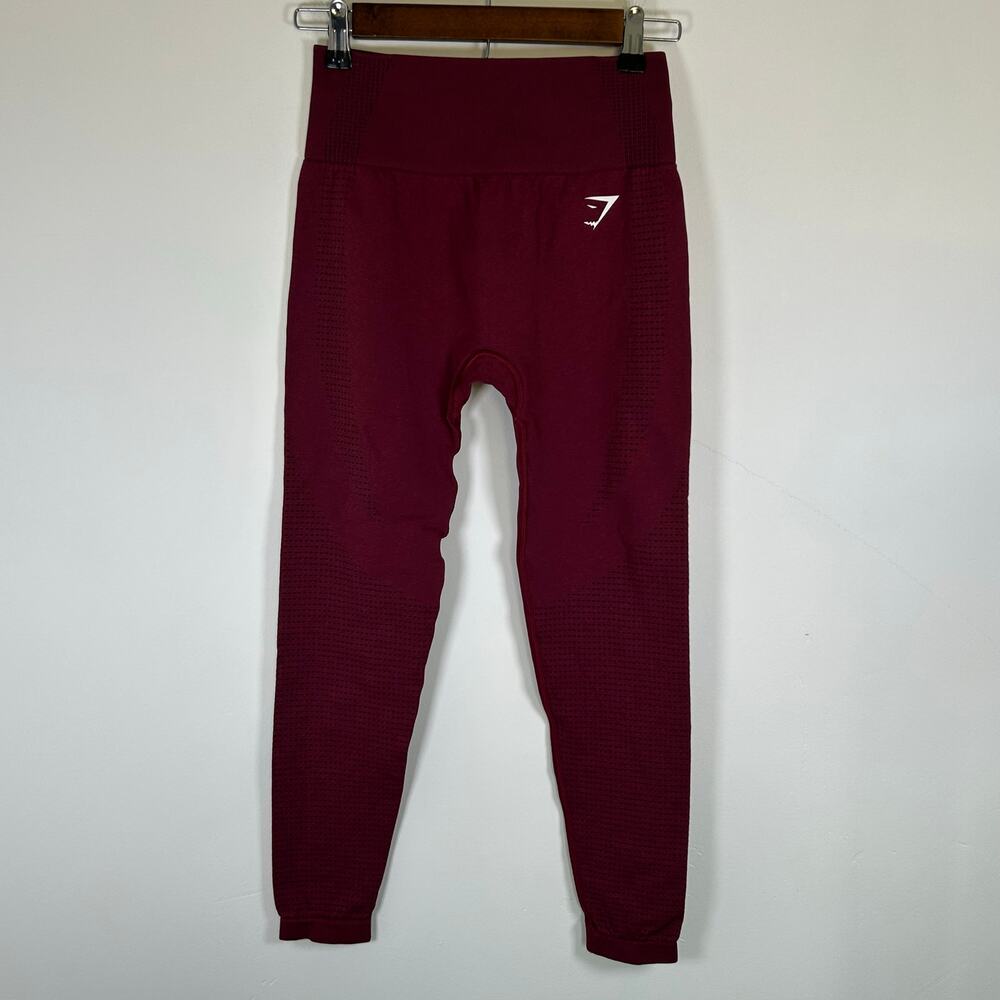 Gymshark Vital Seamless 2.0 Maroon Leggings, Sz XS